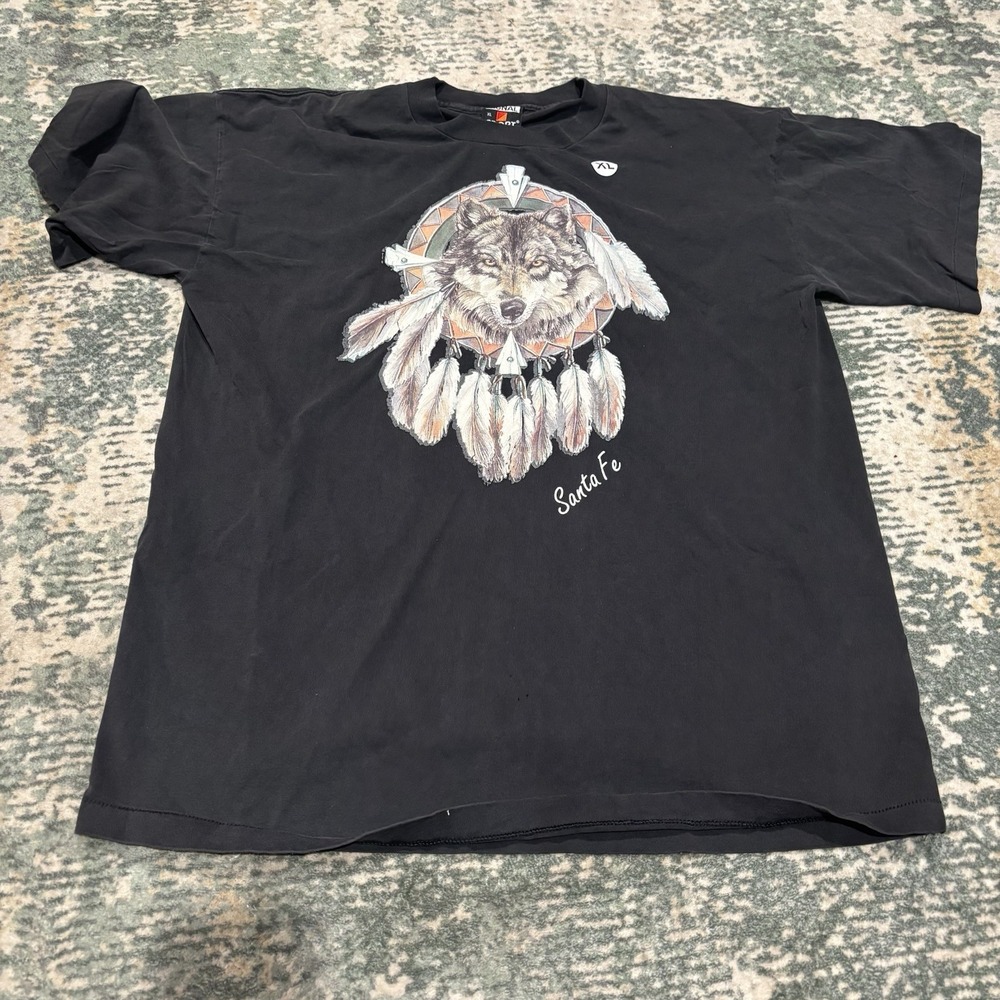 vintage Santa Fe wolf t-shirt Single Stitch XL Signal Sport Made In USA